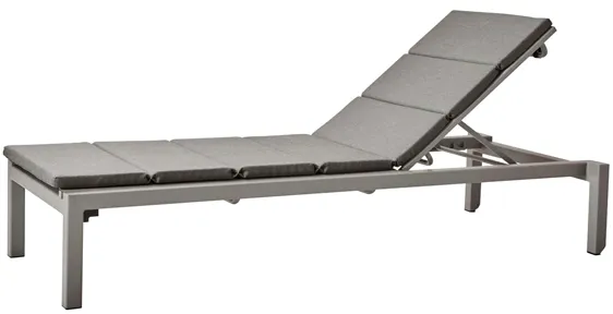 Cane-Line Relax solstol - lysegrå med hynde i grå