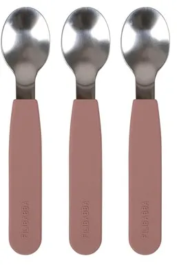 Filibabba Silicone spoons 3-pack - Rose